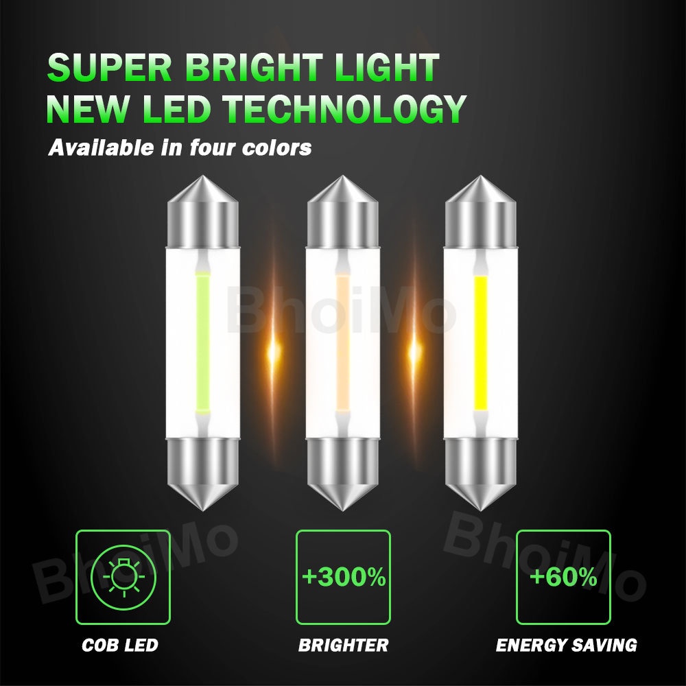 Bóng Đèn led Tín Hiệu DC12V 36mm 39mm 31mm C10W C5W C3W COB 36mm Dành Cho Xe Hơi Xe Máy