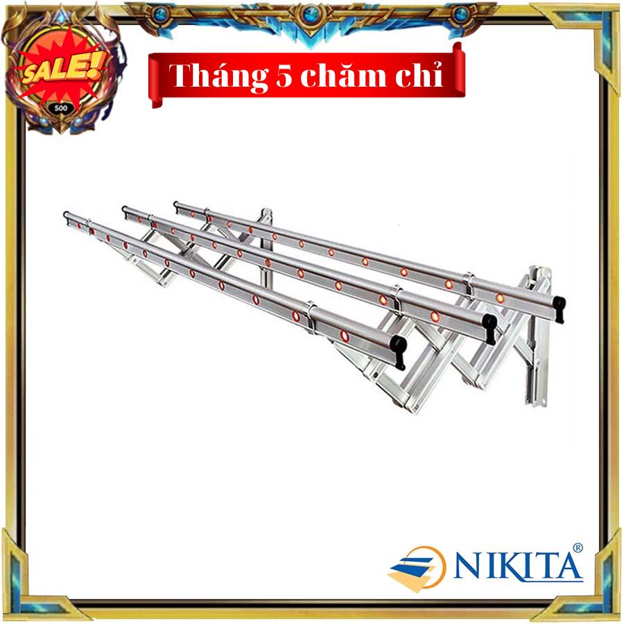 Giàn phơi thông minh, Gắn tường nhôm không gỉ - Hàng chính hãng NIKITA