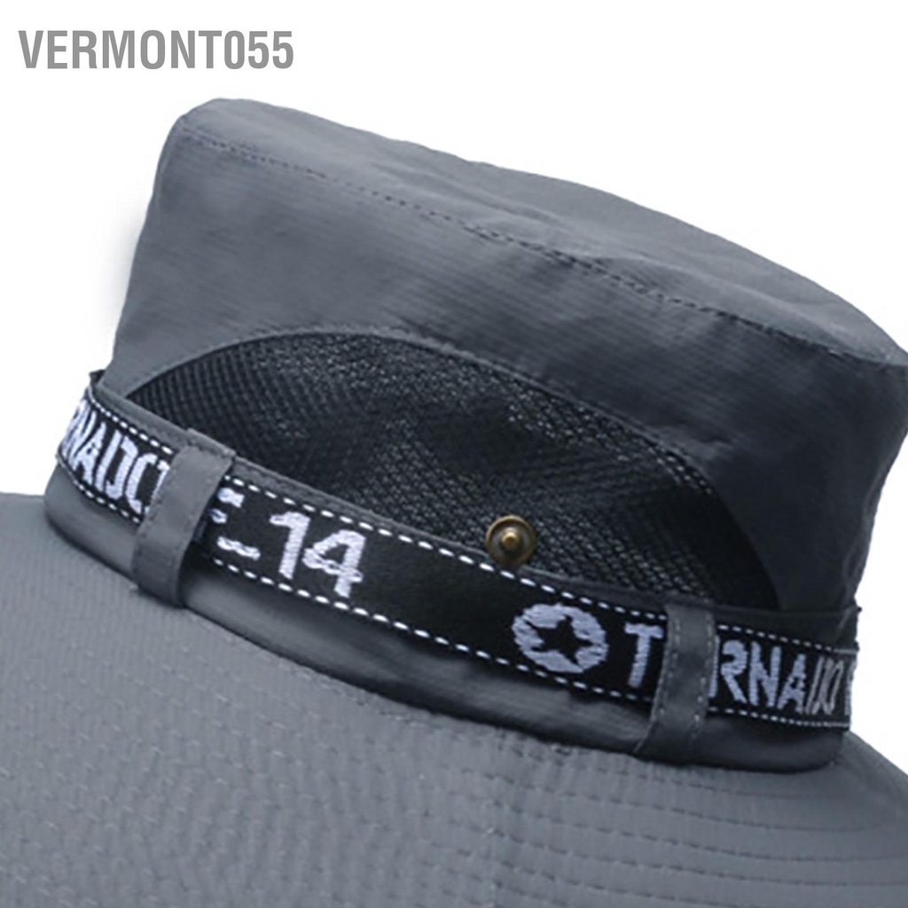 Vermont055 Câu Cá Nón Thoáng Khí Cotton Polyester Vành Lớn Mũ Chống Nắng Cho Nam Mùa Hè Leo Núi