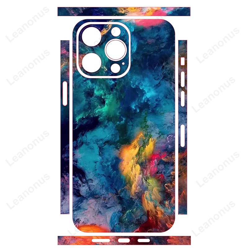 Da Đề Can Da Tương Thích Cho iPhone 14 13 12 11 Pro Max XS XR 7 8 Plus Tinh Vân Mặt Sau Có Mặt Sau B
