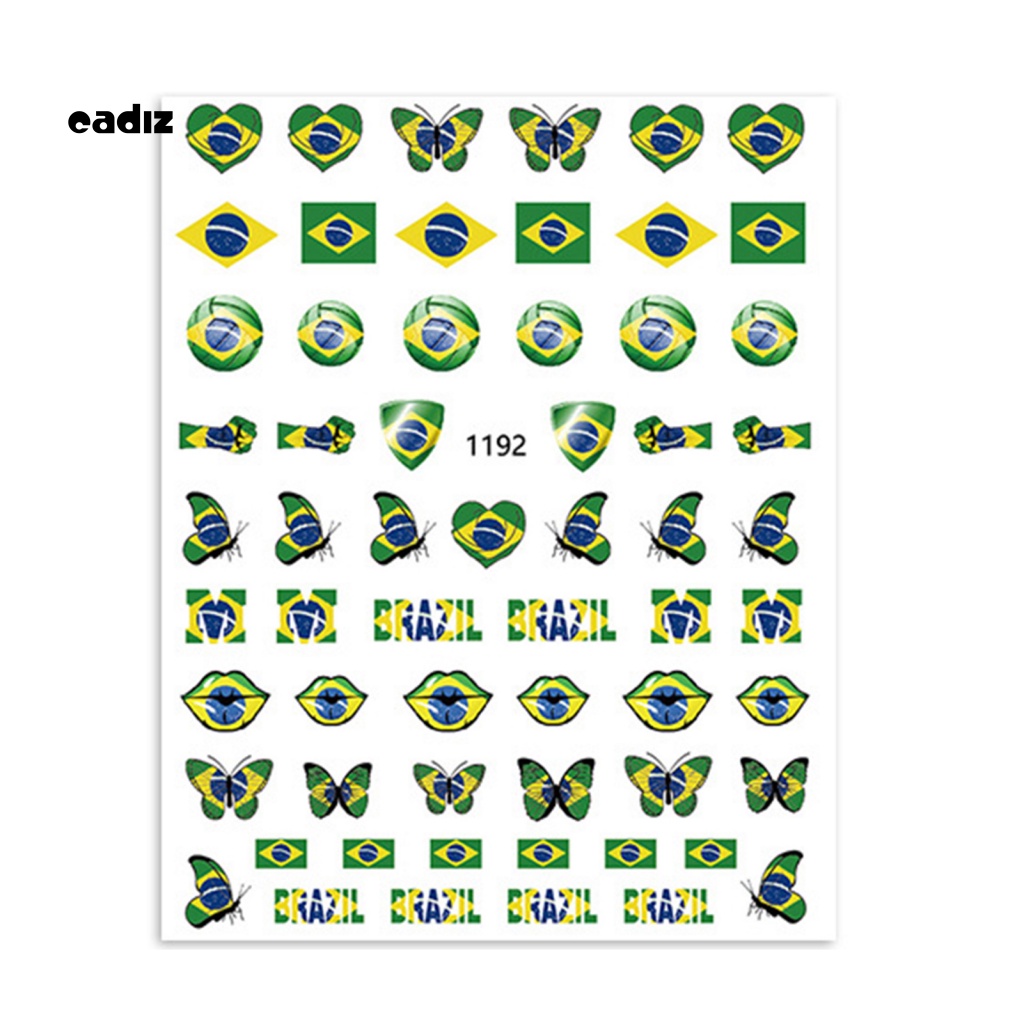 Miếng Dán Trang Trí Móng Tay Tự Dính Không Mùi Họa Tiết Bóng Đá