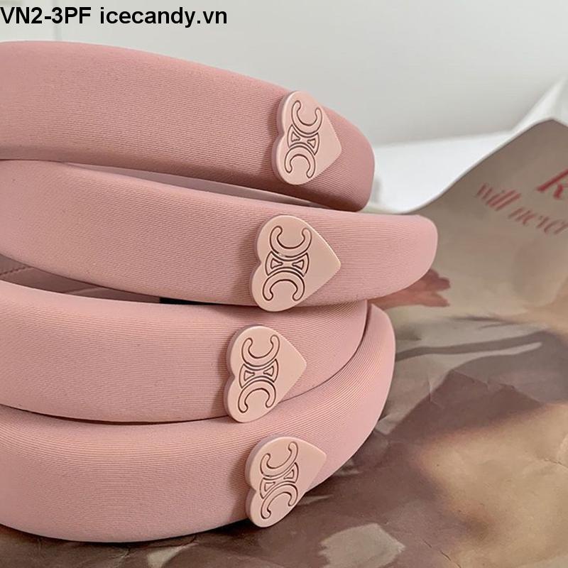 🥟ice🥟Băng Đô Bản Rộng Màu Hồng In Chữ Love Phong Cách Mới 2023 Dễ Phối Đồ Cho Nữ