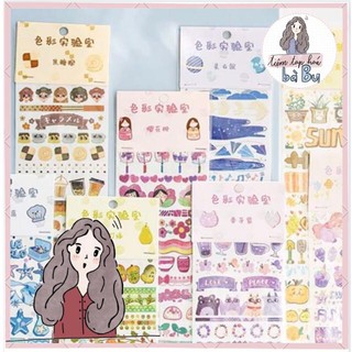 Dây washi stickers 35cm nhiều mẫu (có ảnh thật)