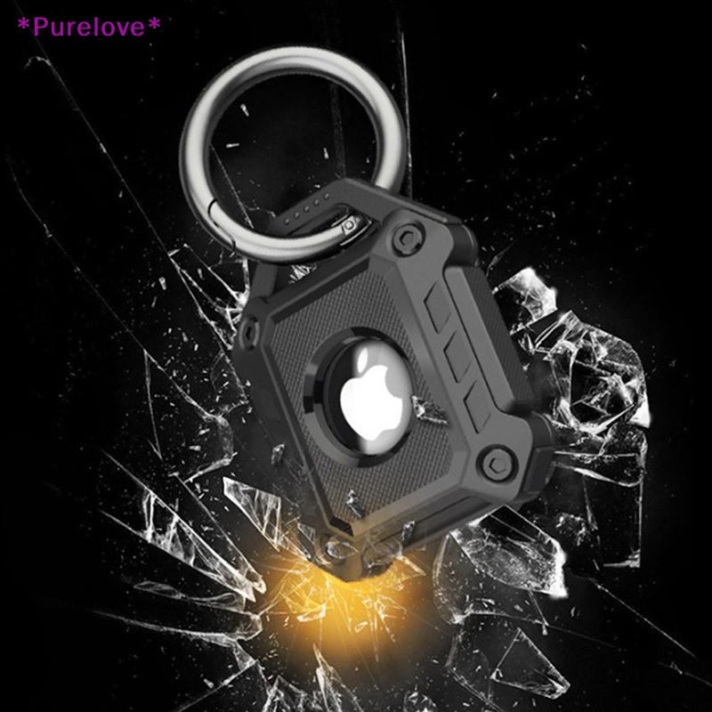 Vỏ Bảo Vệ Hộp Đựng Tai Nghe Apple Airtag Bằng TPU Chống Sốc Kèm Móc Khóa Tiện Lợi