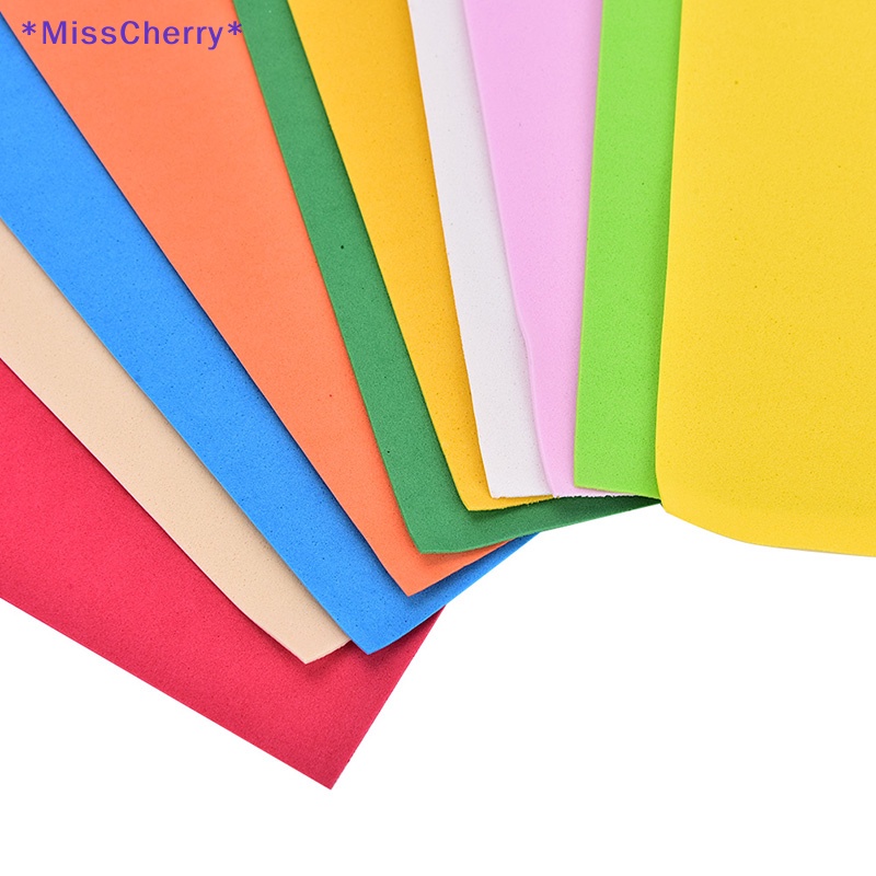 Set 10 Tấm Xốp EVA 260x185x2mm Làm Đồ Thủ Công Cho Bé Set 10 / 10 Miếng Xốp EVA Dùng Làm Đồ Thủ Công DIY Đồ Chơi Nhiều Màu Sắc Kích Thước 260x185x2mm X 2Mm