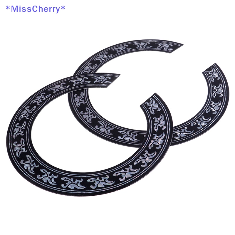 Miếng Dán Lỗ Âm Thanh Hình Hoa Hồng Màu Đen + Bạc Cho Đàn Guitar Cổ Điển Mới