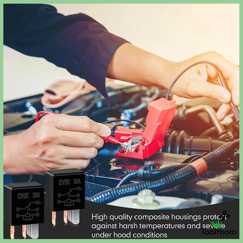 Set 4 Rơ Le Tự Động 5 Pin 12V 30A Đa Năng Cho Bơm Nhiên Liệu Điện