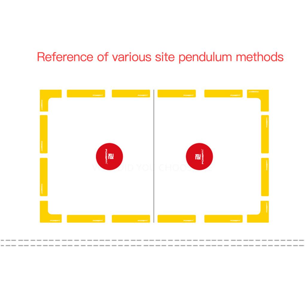 Powerti Miếng Dán Đánh Dấu Đường Viền Đất Bằng Silicone Chống Thấm Nước Có Thể Giặt Được Dùng Chơi Tenni