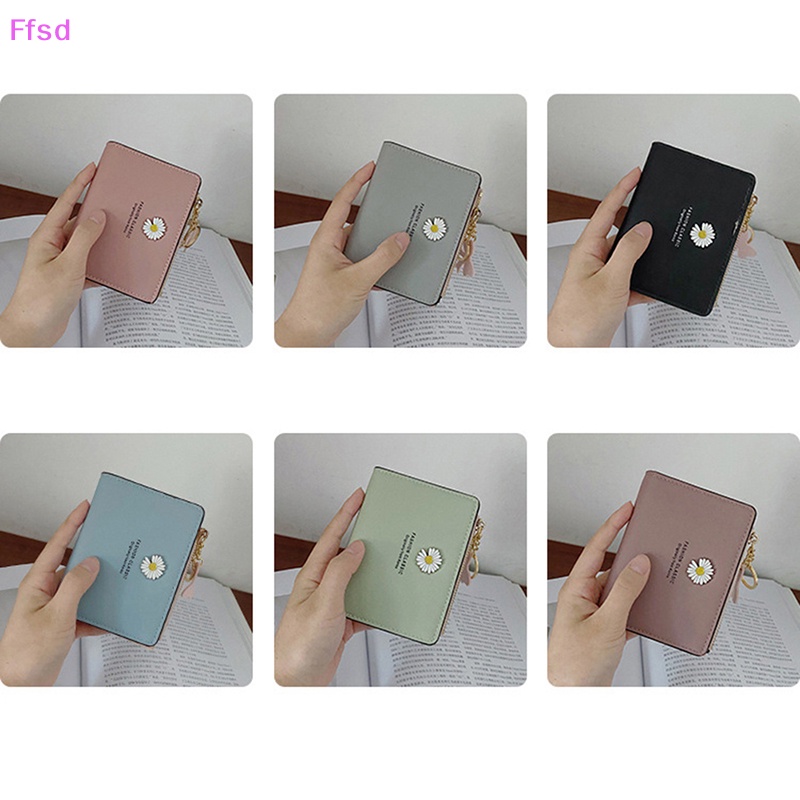 {Ffsd} Ví Ngắn Bằng Da PU Có Khóa Kéo Đơn Giản Thời Trang Mới Dành Cho Nữ * Hàng Bán Chạy