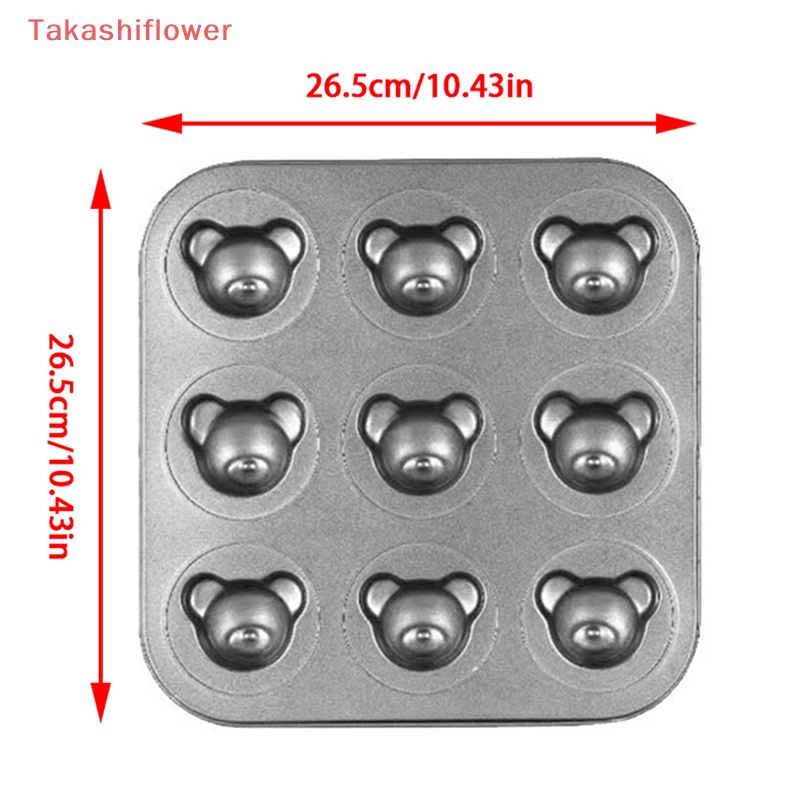 Khuôn Nướng Bánh Bằng Thép Carbon Chống Dính Hình Gấu Dễ Thương DIY