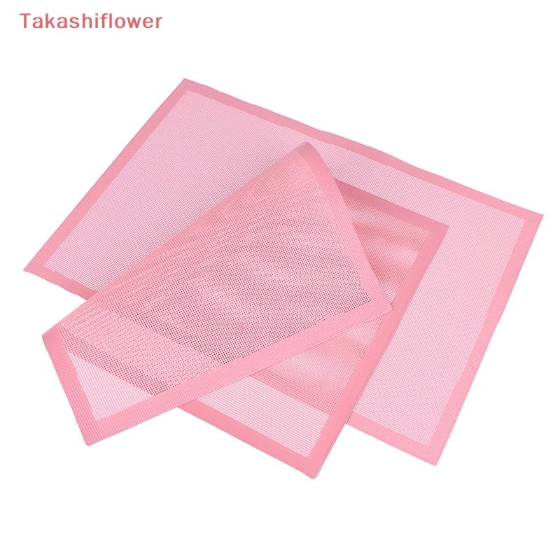 1 Miếng Lót Silicone Màu Hồng Đục Lỗ Chống Dính Có Thể Tái Sử Dụng