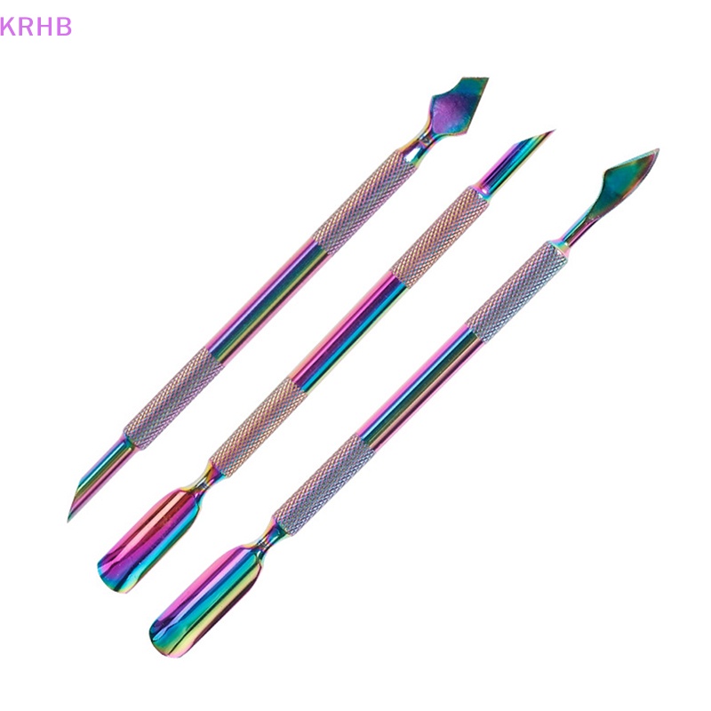 Dụng Cụ Loại Bỏ Da Chết Trang Trí Móng Tay Bằng Thép Không Gỉ Mới