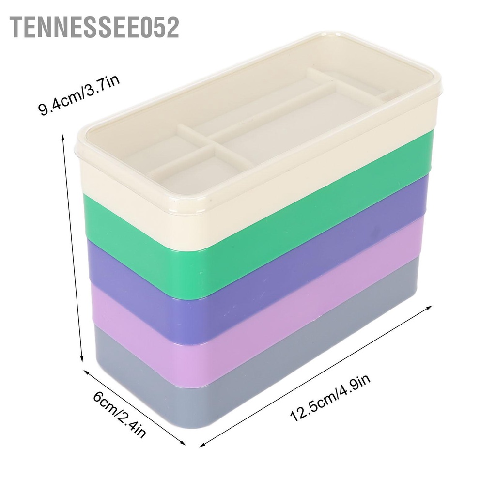 Tennessee052 Hộp lưu trữ các bộ phận đồng hồ 5 lớp Ngăn bụi có thể xếp chồng lên nhau Công cụ sửa chữa hình chữ nhật