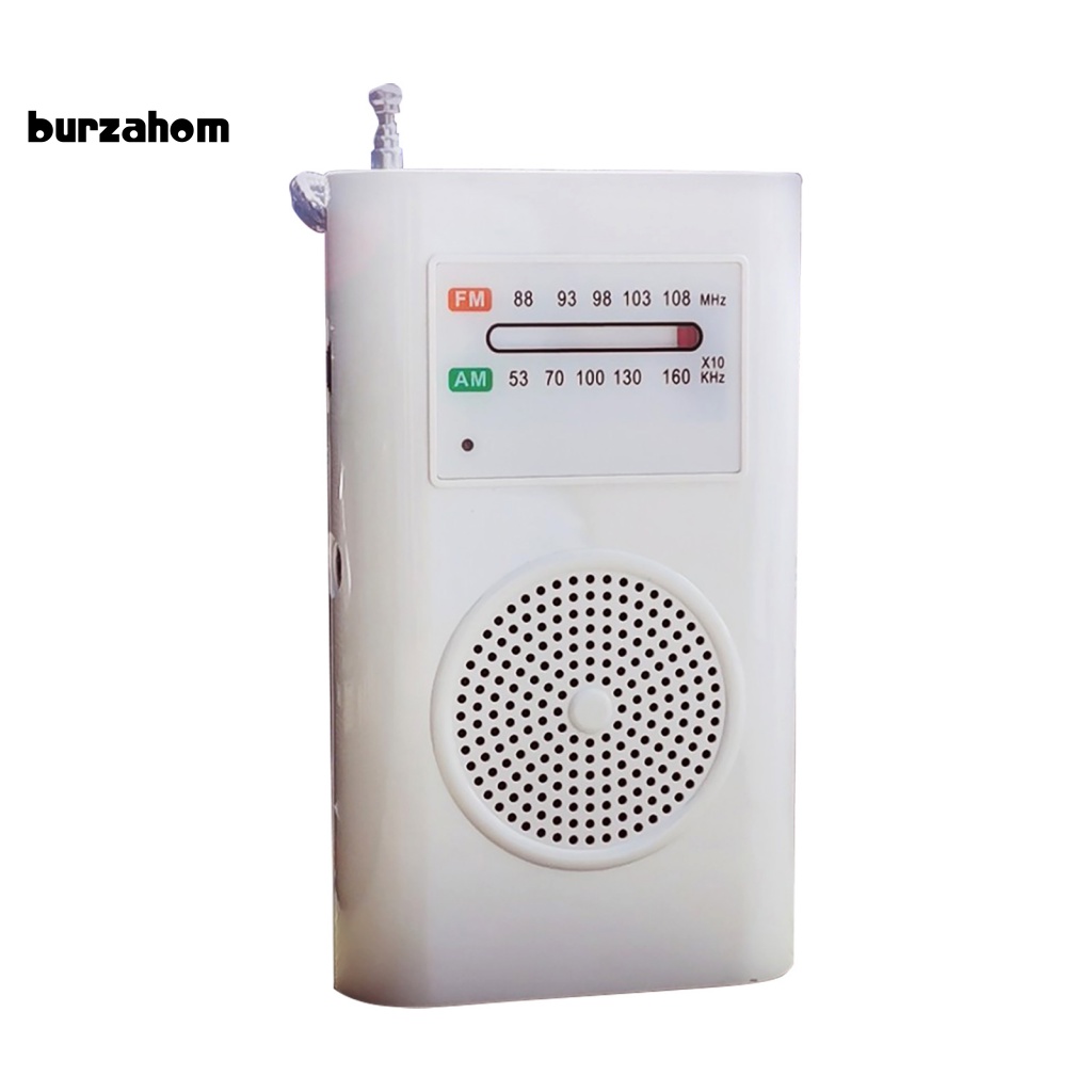 Radio AM FM Cầm Tay Sử Dụng Pin AA Màu Trắng