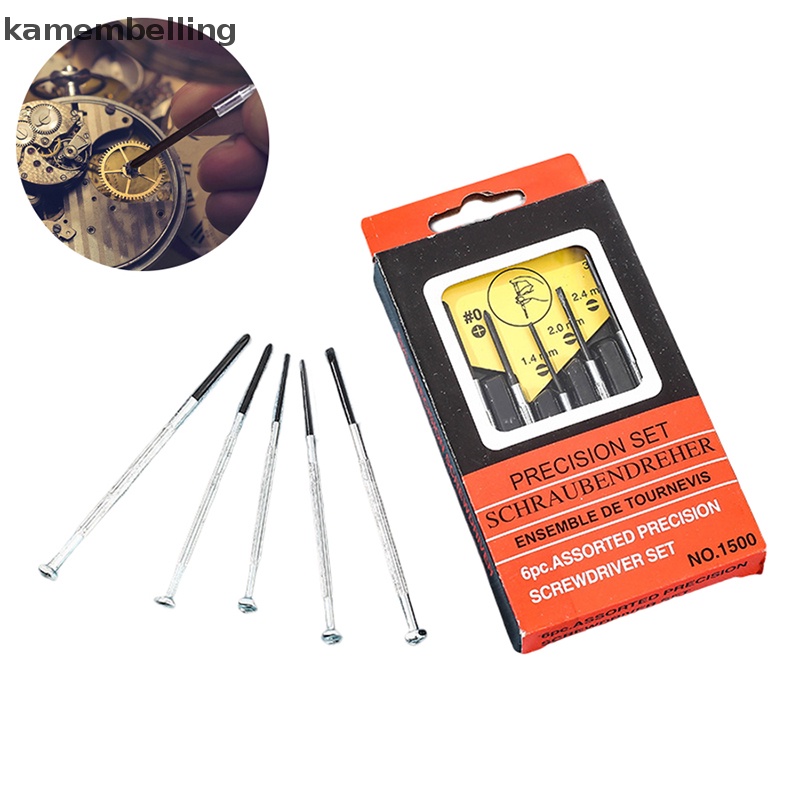 Set 6 Tua Vít Nhỏ Có Rãnh Dùng Để Sửa Chữa Đồng Hồ Đeo Tay / Mắt Kính