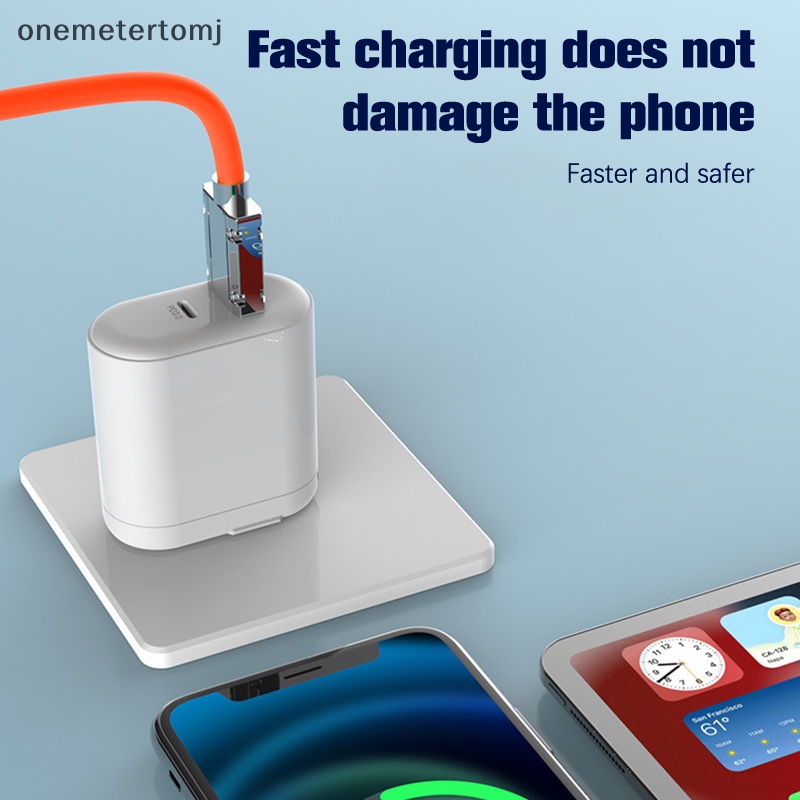 Dây Cáp Sạc Nhanh USB Loại C 120W 6A Bằng Silicon Dành Cho Xiaomi Huawei Samsung Pixel