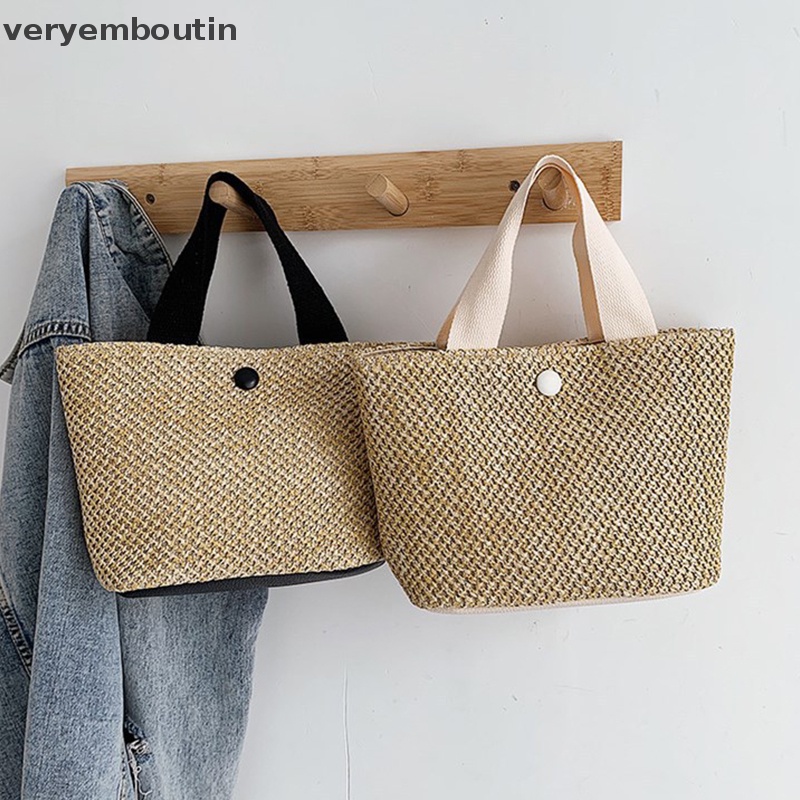 Túi Xách Đan Cói Đeo Vai Sức Chứa Lớn Thời Trang Mùa Hè