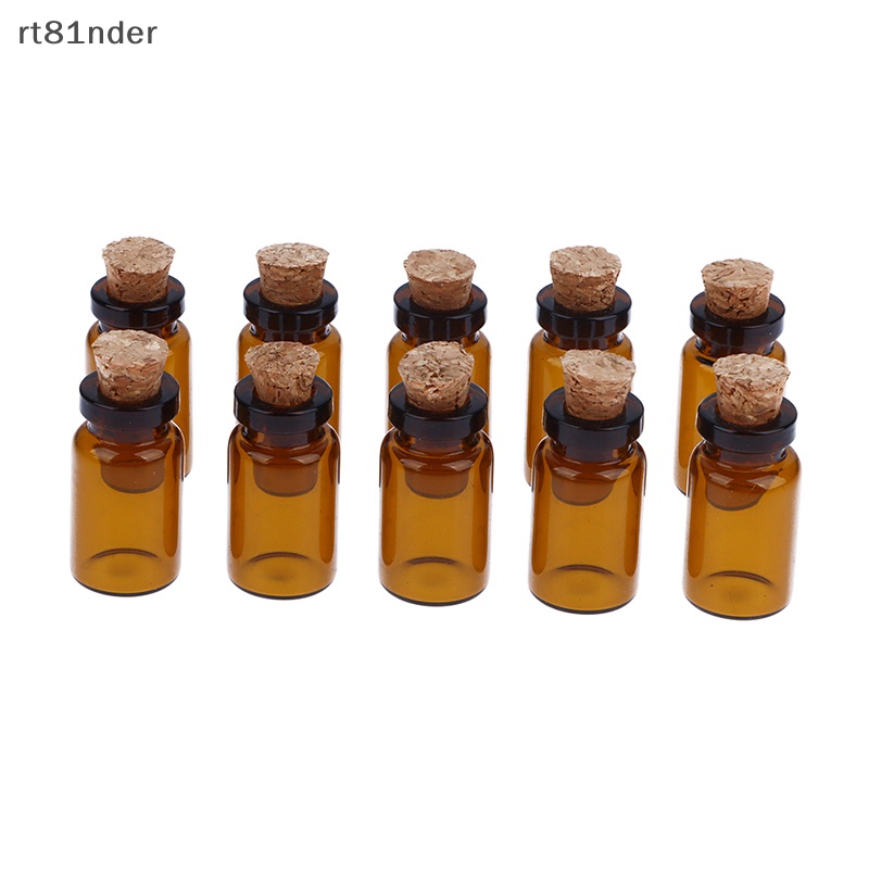 Bộ 10 Lọ Thủy Tinh Mini 1ml / 1.5ml Có Nút Bần