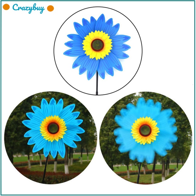 Cr Cối Xay Gió Hình Hoa Hướng Dương Trang Trí Sân Vườn