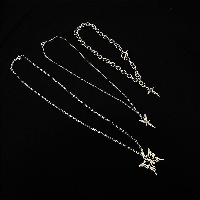 Vòng Cổ Da Lộn Mặt Hình Cánh Bướm / Hoa Hồng / Hamburger Phong Cách Hip Hop