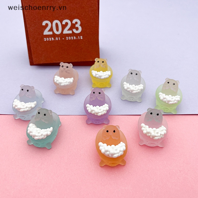 Bộ 2 Tượng Heo 3D Bằng Nhựa Phát Sáng Trong Đêm Dễ Thương