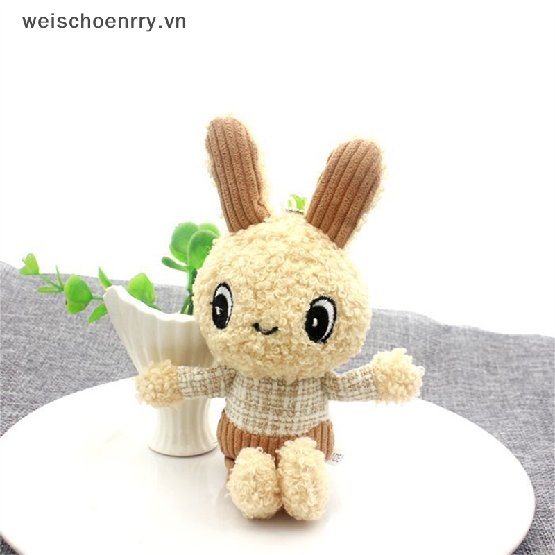 Móc Khóa Hình Thỏ Nhồi Bông Mềm Mại Đáng Yêu