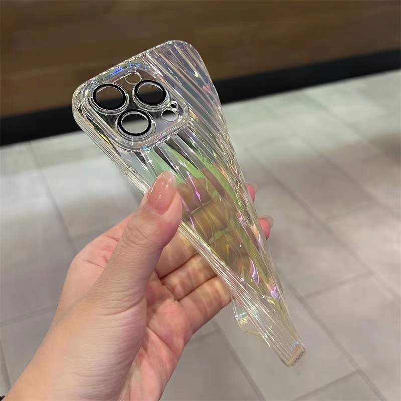 Sang Trọng Ốp Điện Thoại Mềm Chống Sốc Màu gradient Cho iPhone 14 13 12 Pro max plus 11