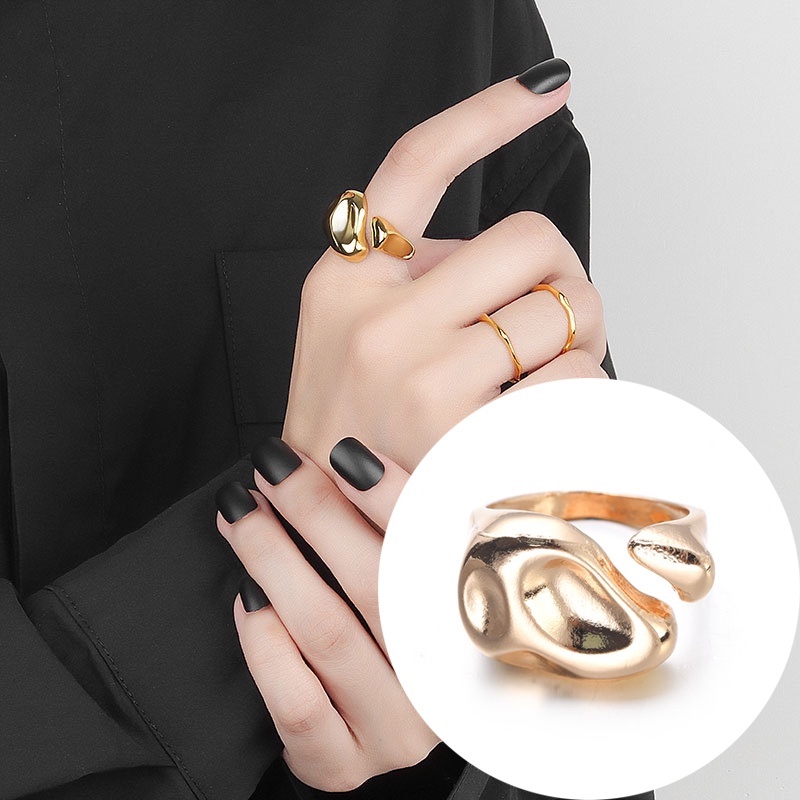 Nhẫn Thời Trang Phong Cách Punk Đơn Giản Cá Tính Cho Nữ