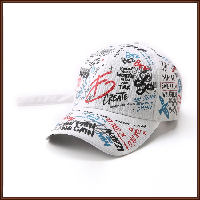 Mũ Lưỡi Trai Họa Tiết Graffiti Thời Trang Cho Nam Và Nữ