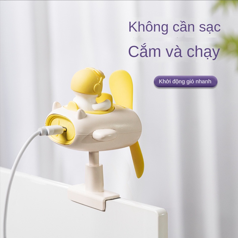 Quạt Mini Để Bàn Có 2 Kẹp Gắn Màn Hình Máy Tính Phong Cách Mới 2023