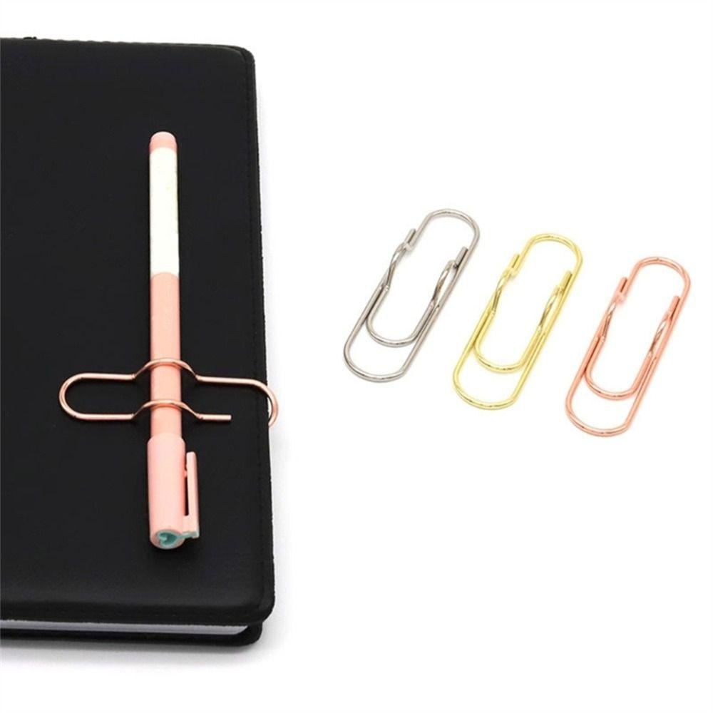 Giá Đỡ Bút / Kẹp Giấy Tờ Bằng Kim Loại Tiện Dụng Cho Trường Học