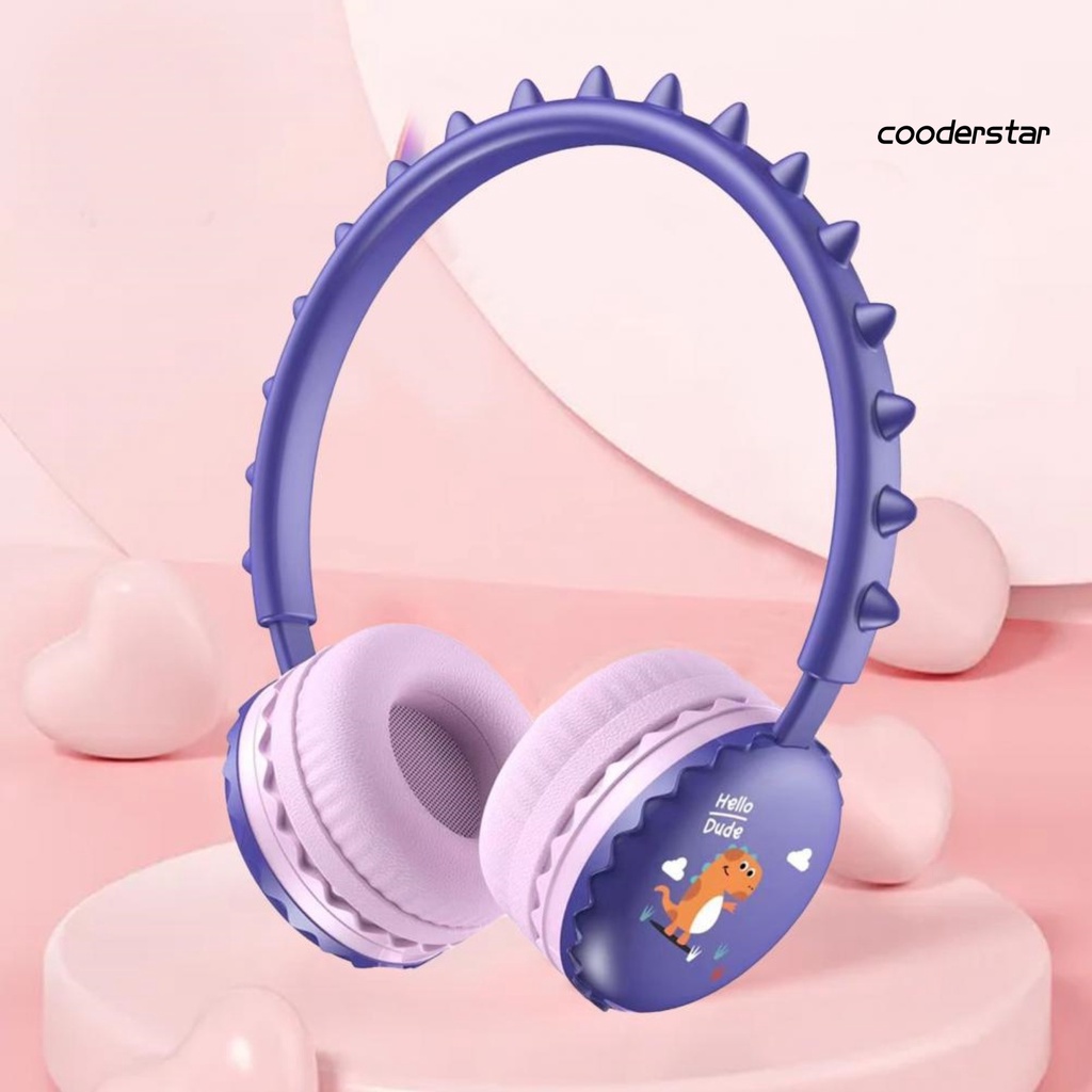 Tai Nghe Chụp Tai GY-18 Có Micro Hình Khủng Long Dễ Thương Cho Điện Thoại