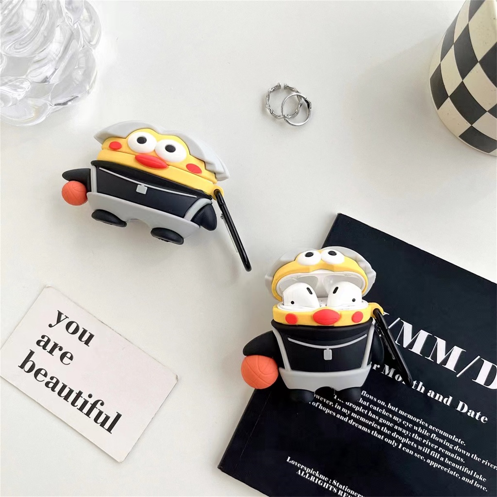 Vỏ Bảo Vệ Hộp Sạc Tai Nghe Không Dây bluetooth Baseus wm01 wm02 M2 W04 W04PRO W04 + W04PRO + E3 Bằng Silicon Mềm Hình Gà 3D