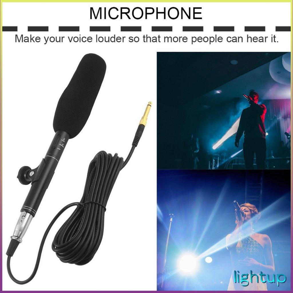 Chuyên nghiệp Độ nhạy cao Vioce Ghi âm Phát sóng Stereo Condenser Phỏng vấn Micro siêu định hướng