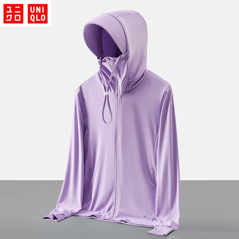 UNIQLO Áo Khoác Chống Nắng / Tia uv Mỏng Thoáng Khí Có Mũ Tháo Rời Thời Trang Đi Biển Cho Nam Và Nữ m-5xl