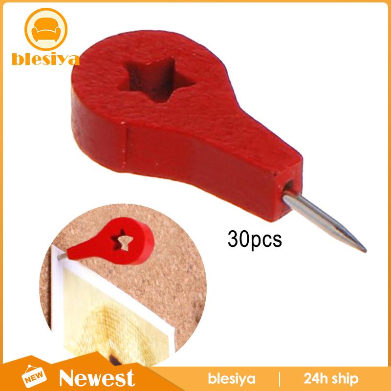 [Blesiya] Set 30 Nút Bần Nhấn Tay Cái Làm Thủ Công Gắn Tường Độc Đáo