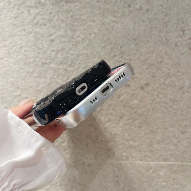 Ốp Điện Thoại Silicon Mặt Gương Hình Trái Tim Cho iPhone XR XS Max 11 12 13 14 Pro Max Shin Case