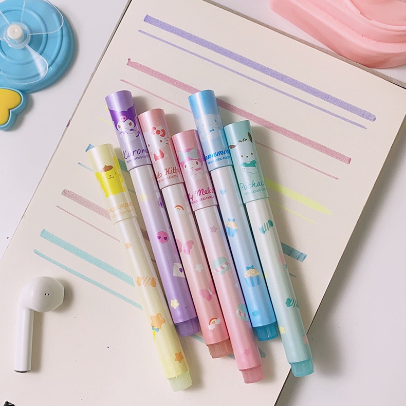 Phấn Bắt Sáng Sanrio Họa Tiết Hoạt Hình Graffiti Nhiều Màu Sắc Dễ Thương diy