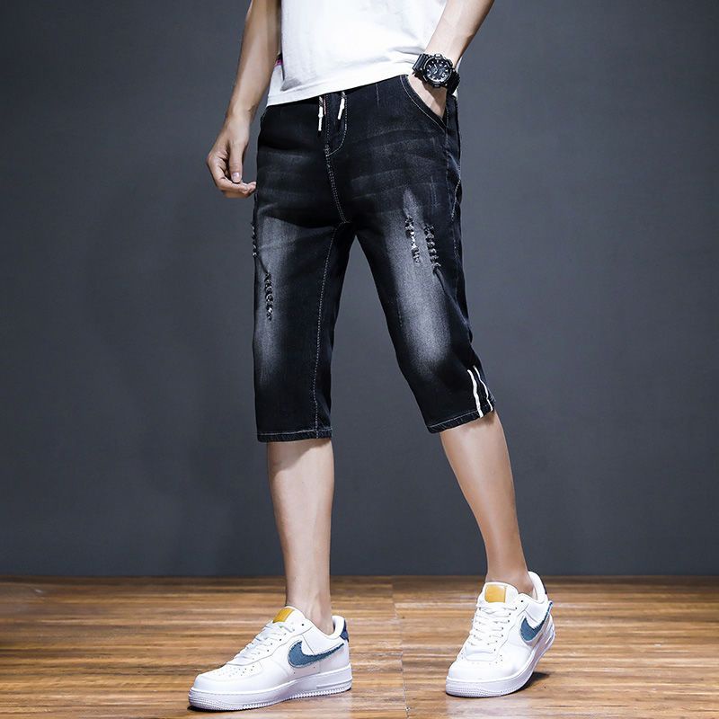 Quần Jeans Lửng Phong Cách Hàn Quốc Thời Trang Dành Cho Nam
