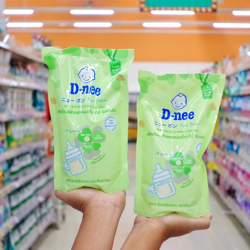 ComBo 2 Túi Nước xúc bình sữa Dnee, rửa bình sữa Dnee dạng túi  400ml hàng THÁI