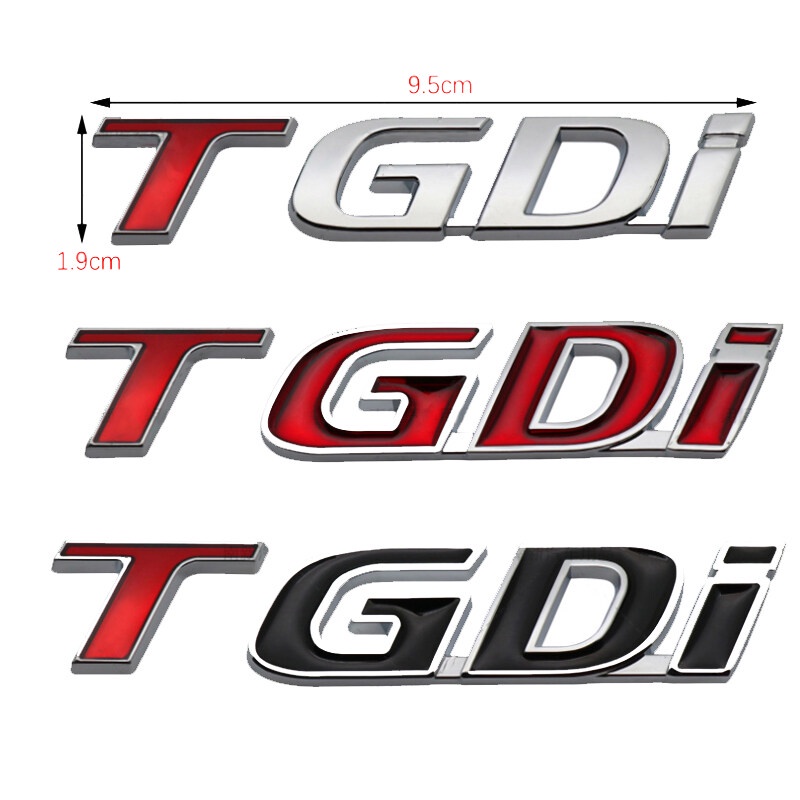 Logo chữ TGDI GDI cho Hyundai Sonata IX25 IX35 I20 I30 Tucson Elantra Accent Santa FE cốp sau biểu t