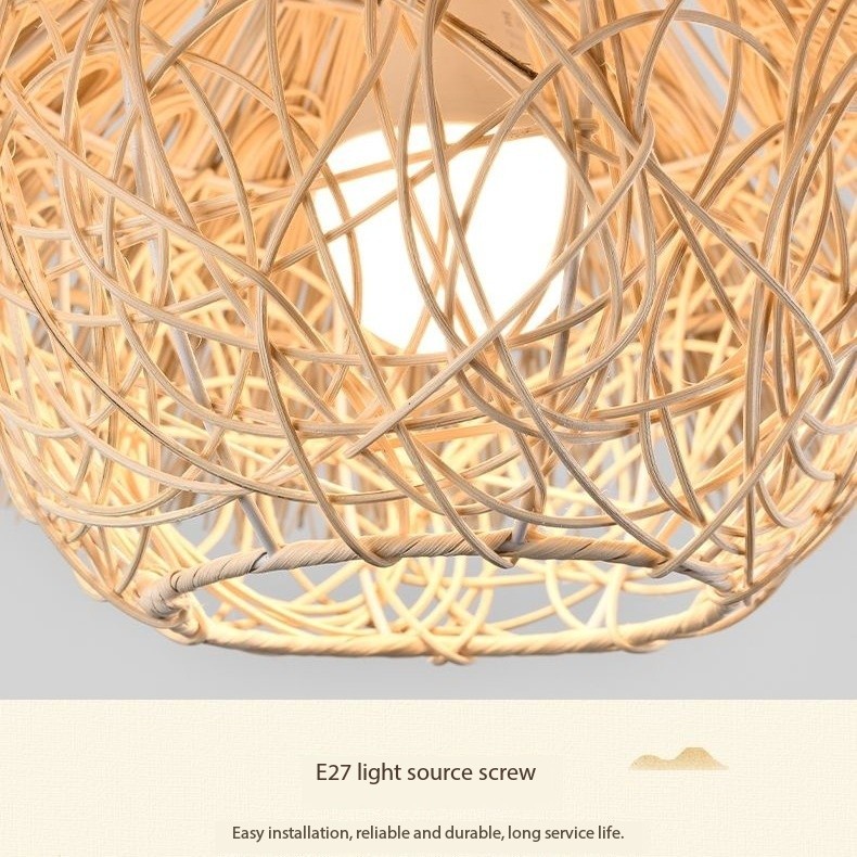 Đèn Chùm Bằng Mây Đan Tre Kiểu vintage Trang Trí Nhà Hàng / Quán bar Bar bàn ánh sáng, bầu không khí ánh sáng, mộc mạc tre dệt ánh sáng, rơm mũ chùm ánh sáng, sáng tạo ánh sáng