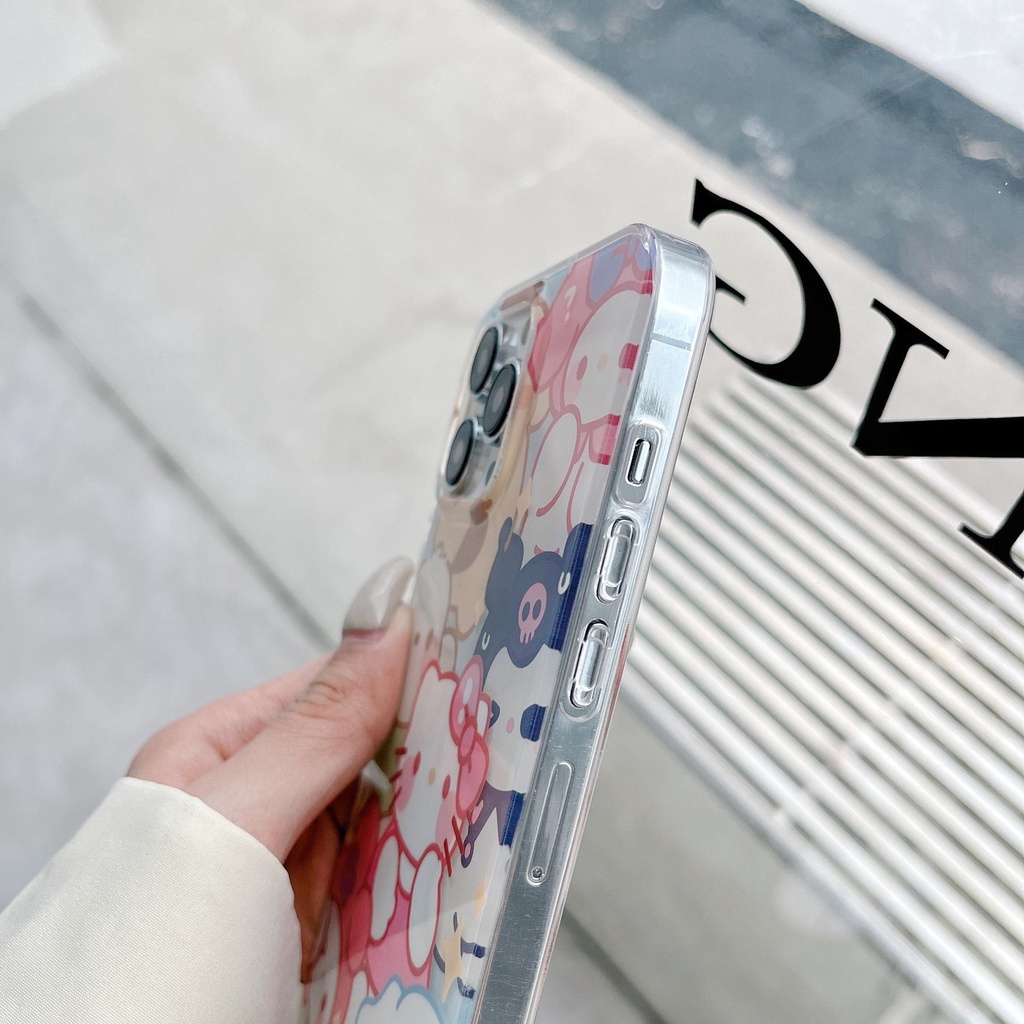 Ốp Điện Thoại Imd Mềm Trong Suốt In Hình Sanrio Hoạt Hình Dễ Thương Cho iPhone 14 13 12 11 Pro Max