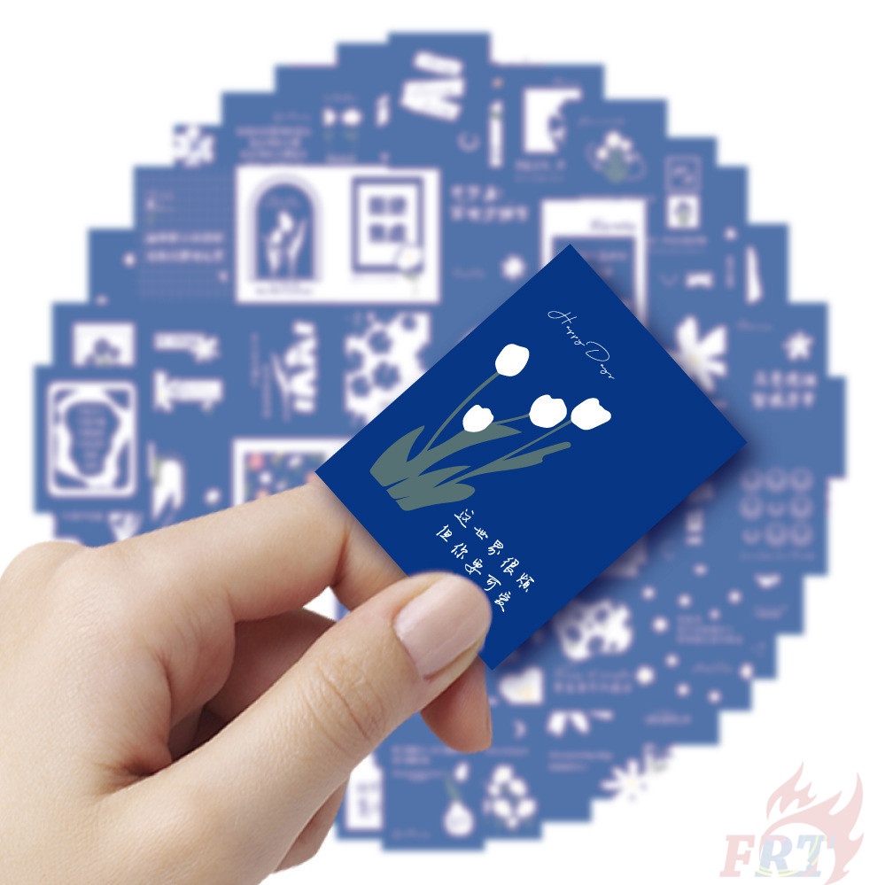 ❉ Nghệ Thuật Klein Xanh Dương Nghệ Thuật Set 03 Sticker Chữ Vibes Series 03 Dán Trang Trí Phong Cảnh ❉ Bộ 60 Sticker Chống Thấm Nước Họa Tiết Doodle Hợp Thời Trang