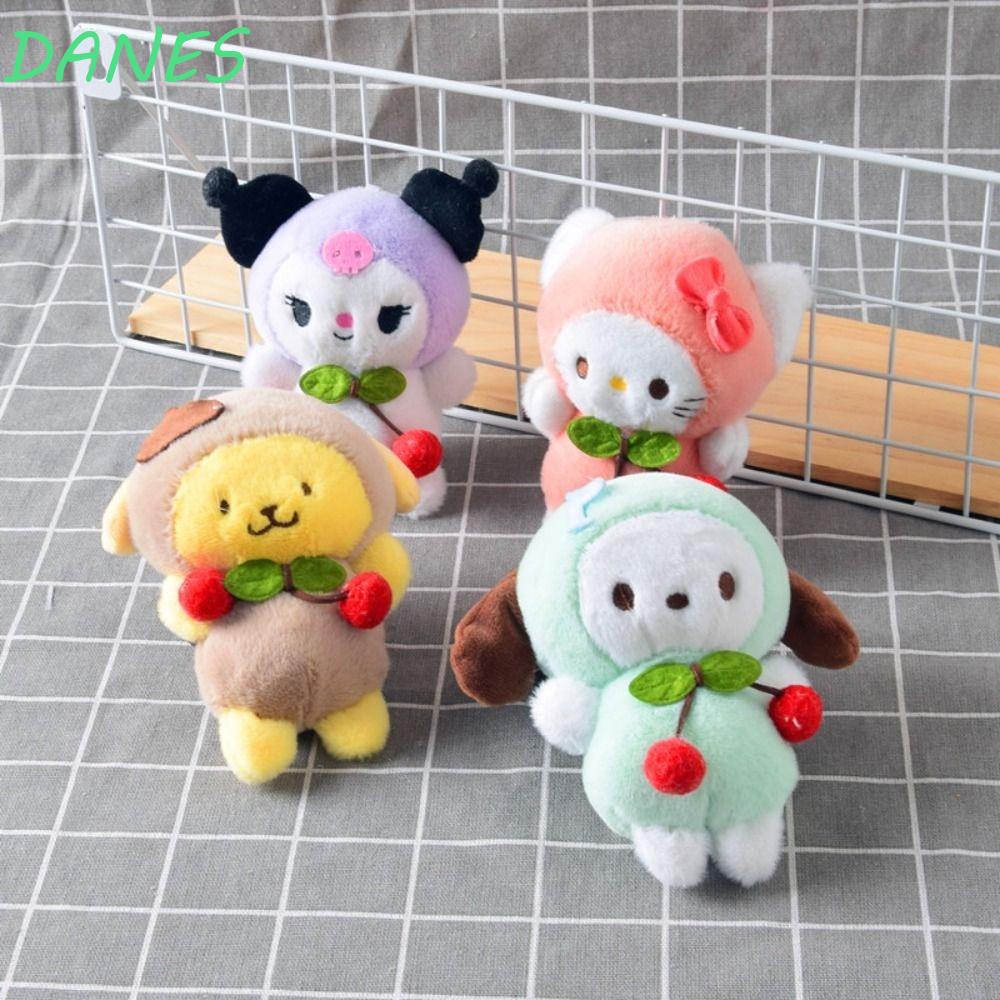 Móc Khóa Quả Cherry Pom Pom Purin Kuromi Hoạt Hình Pochacco Cinnamoroll Y2K