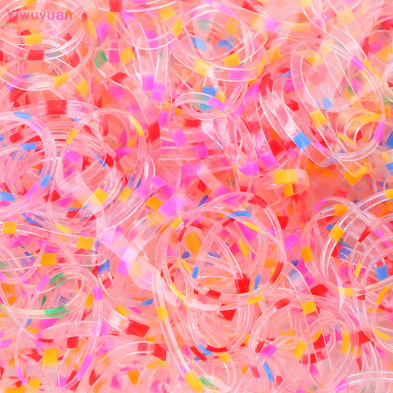 < Yiwuyuan > Set 1000 Dây Thun Buộc Tóc Dùng Một Lần Không Đau Dành Cho Bé Gái
