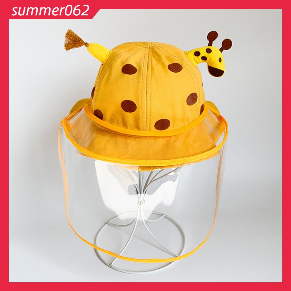 Summer062 Mũ Bảo Vệ Mặt Hươu Cao Cổ Trong Suốt Cotton Mùa Xuân  Thu Cho Bé Trẻ Mới Biết Đi
