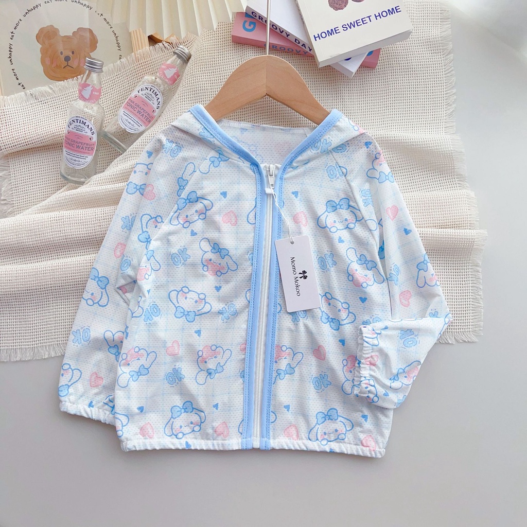Luckycandy Áo Khoác Chống Nắng Tay Dài In Họa Tiết Hoạt Hình Thời Trang Mùa Hè Cho Bé Trai Và Gái