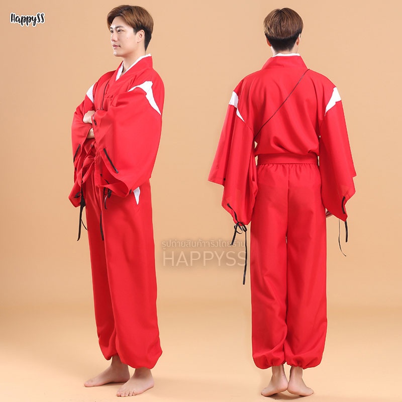 Inuyathep, cáo bạc, áo Nhật Bản, đỏ yukata.