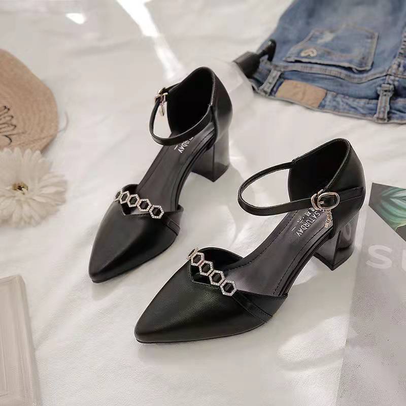 Sandal Cao Gót Mũi Nhọn Thiết Kế Mới Thời Trang Mùa Hè 2023 Dành Cho Nữ